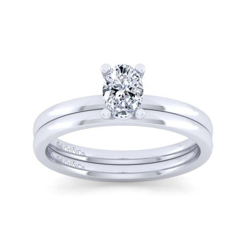 14K White Gold Matching Wedding Band