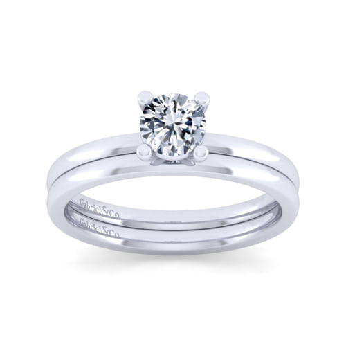 14K White Gold Matching Wedding Band