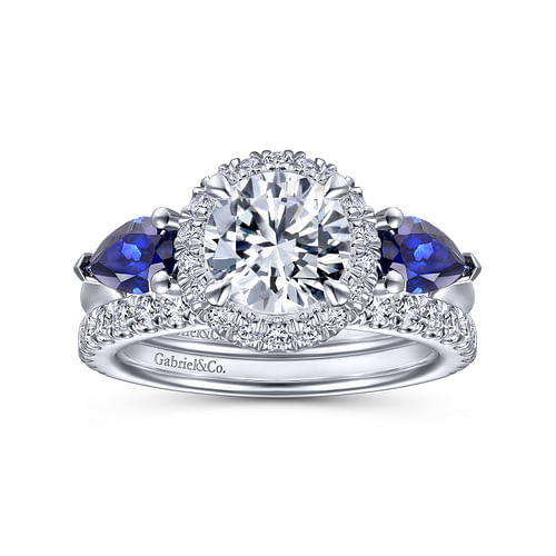 14K White Gold Matching Wedding Band