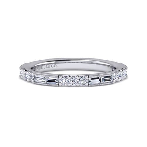 14K White Gold Matching Wedding Band