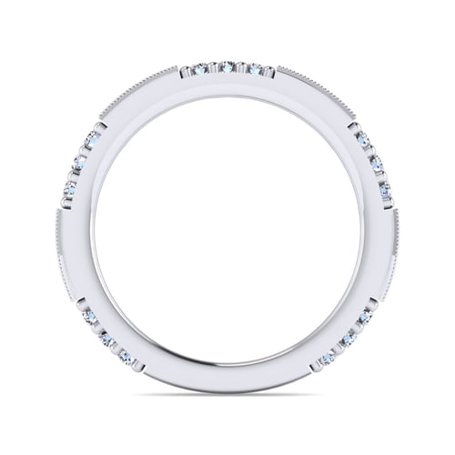 14K White Gold Matching Wedding Band