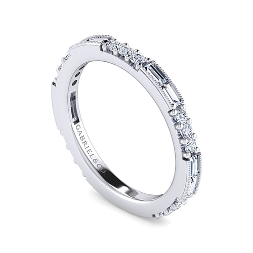 14K White Gold Matching Wedding Band