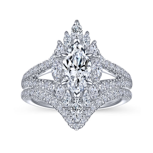 14K White Gold Matching Wedding Band