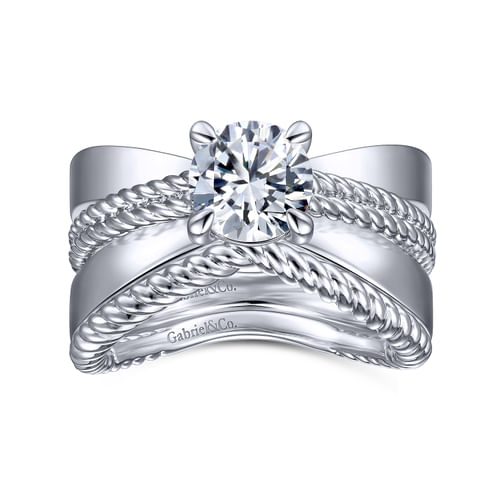 14K White Gold Matching Wedding Band