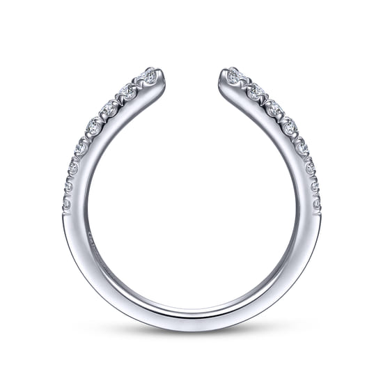 14K White Gold Matching Wedding Band angle 2