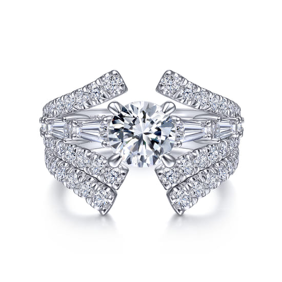 14K White Gold Matching Wedding Band angle 4