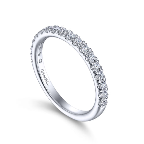 14K White Gold Matching Wedding Band