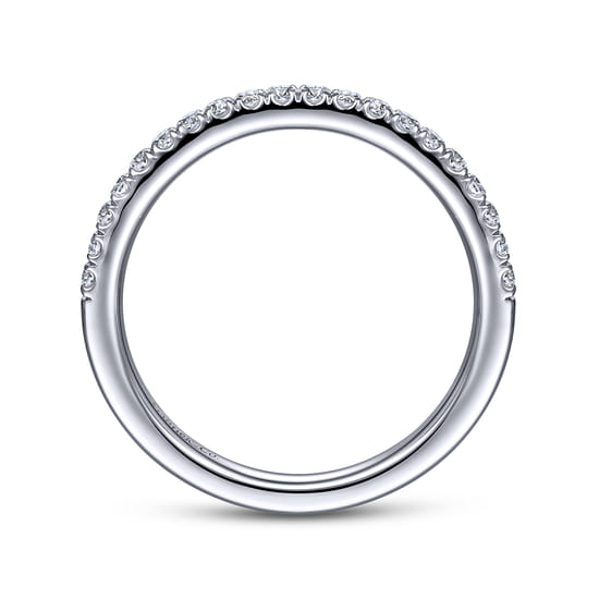 14K White Gold Matching Wedding Band angle 2
