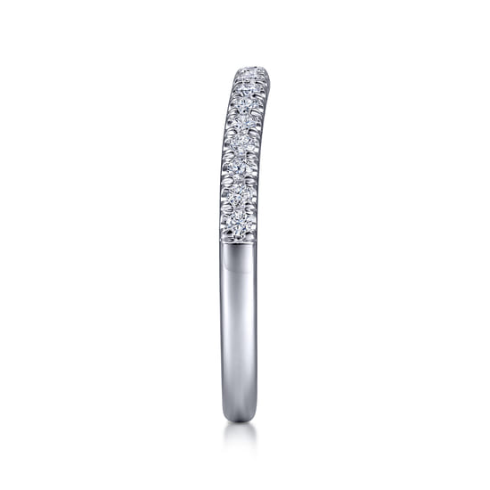 14K White Gold Matching Wedding Band angle 5