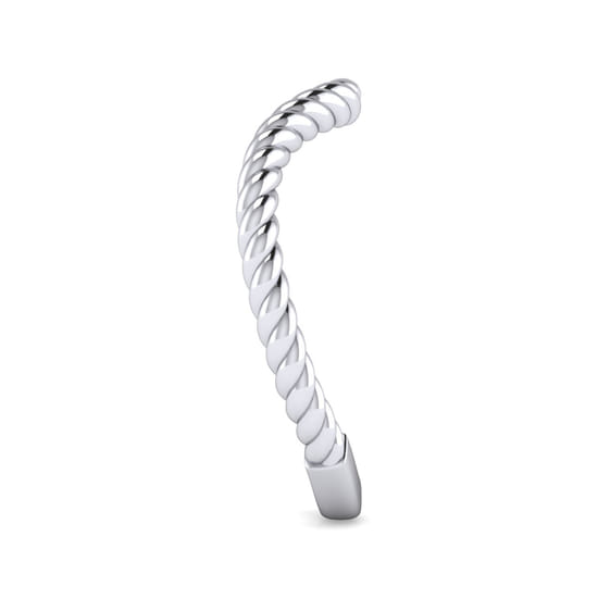 14K White Gold Matching Wedding Band angle 5