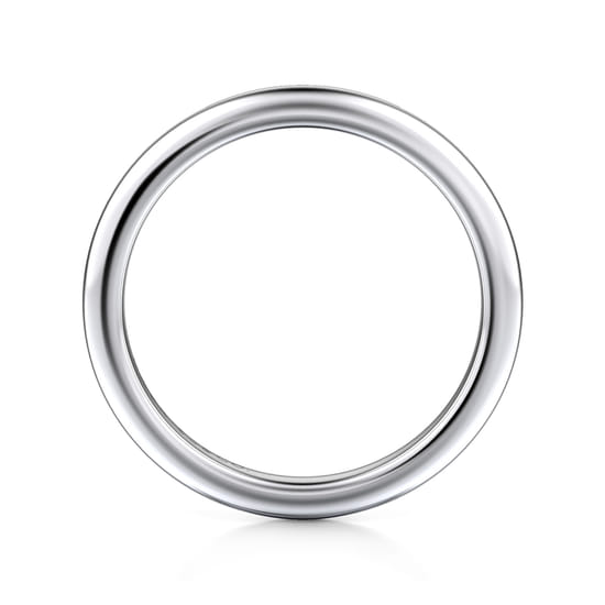 14K White Gold Matching Wedding Band angle 2