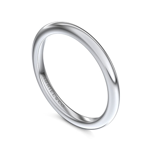 14K White Gold Matching Wedding Band