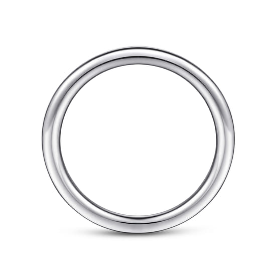 14K White Gold Matching Wedding Band angle 2