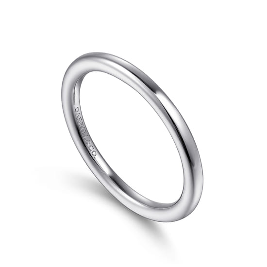 14K White Gold Matching Wedding Band angle 3