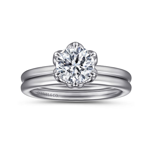 14K White Gold Matching Wedding Band