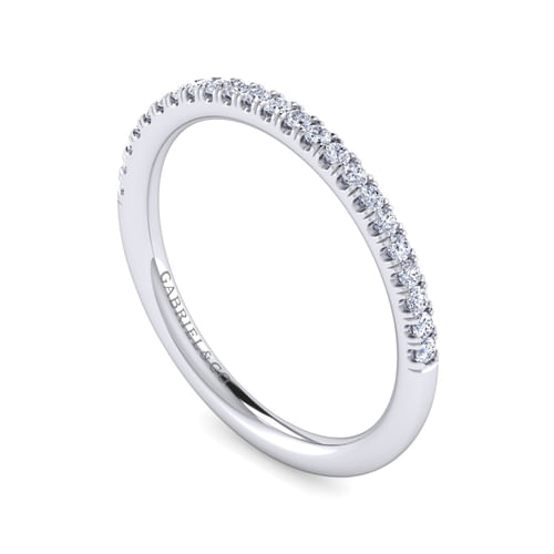 14K White Gold Matching Wedding Band