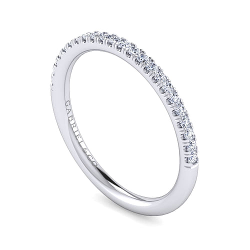 14K White Gold Matching Wedding Band