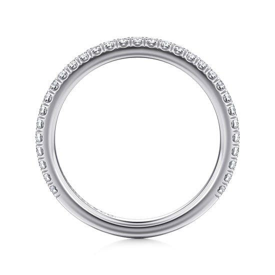14K White Gold Matching Wedding Band angle 2