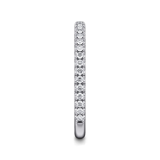 14K White Gold Matching Wedding Band angle 5