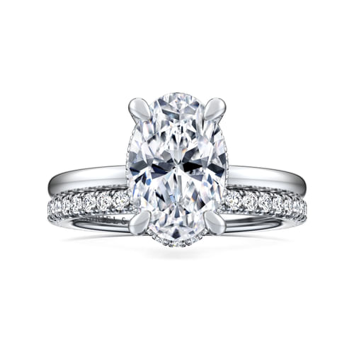 14K White Gold Matching Wedding Band