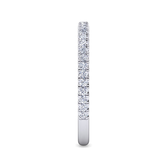 14K White Gold Matching Wedding Band angle 5
