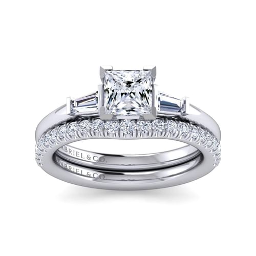 14K White Gold Matching Wedding Band