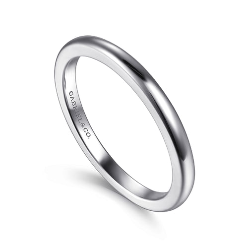14K White Gold Matching Wedding Band