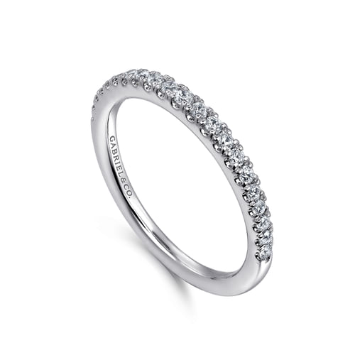 14K White Gold Matching Wedding Band