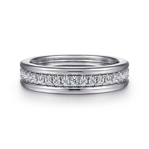 14K White Gold Matching Wedding Band