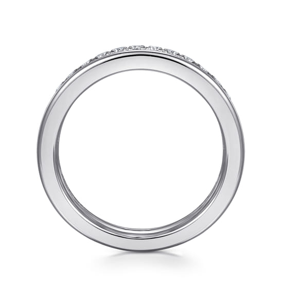 14K White Gold Matching Wedding Band angle 2