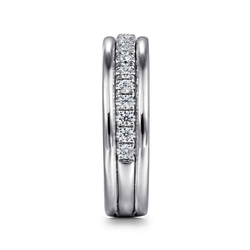 14K White Gold Matching Wedding Band