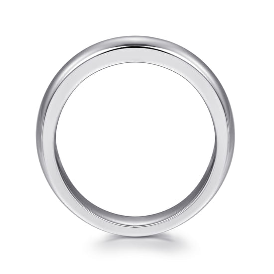 14K White Gold Matching Wedding Band angle 2