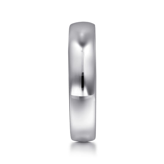 14K White Gold Matching Wedding Band angle 5