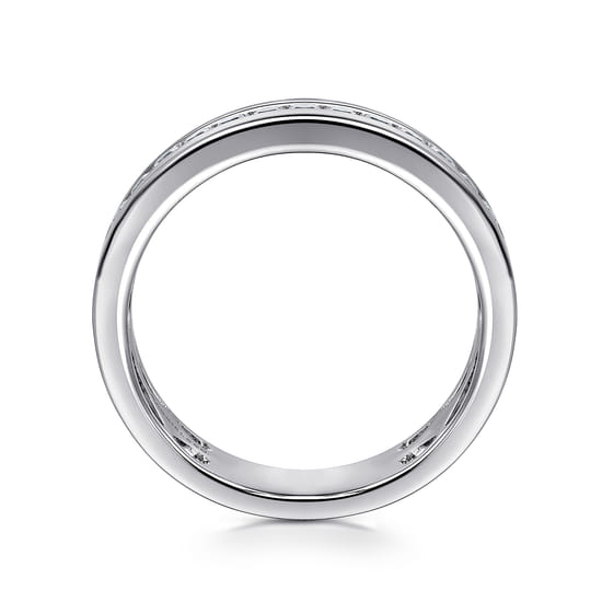 14K White Gold Matching Wedding Band angle 2