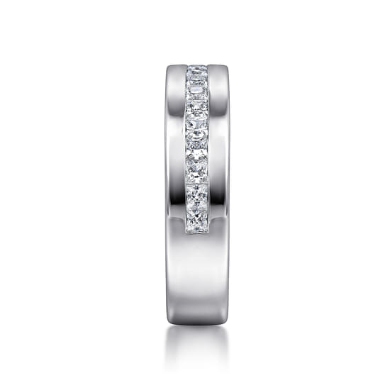 14K White Gold Matching Wedding Band angle 5