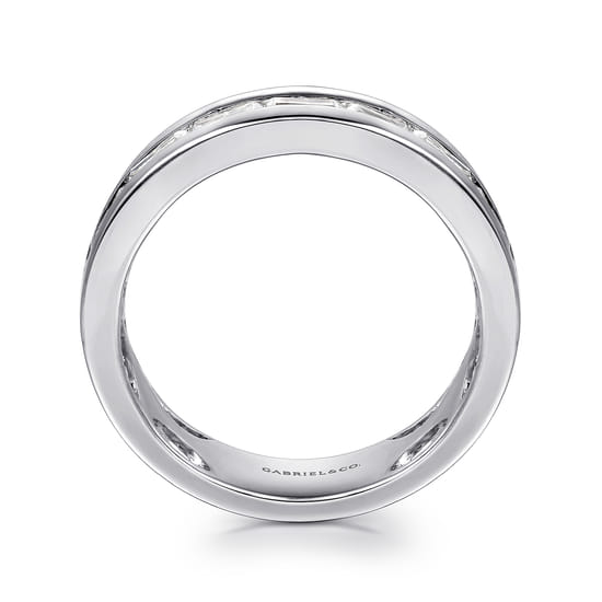 14K White Gold Matching Wedding Band angle 2