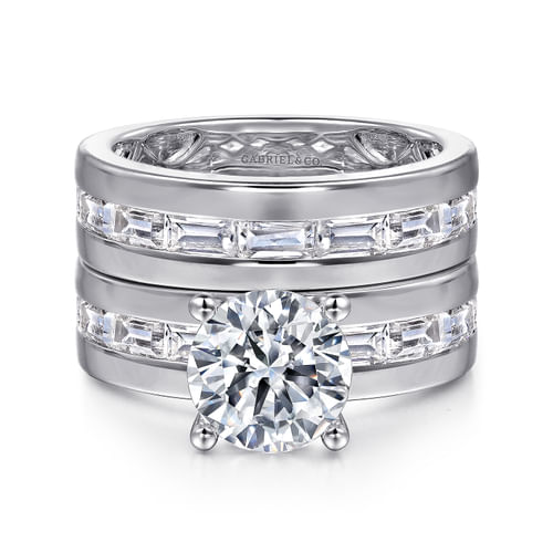 14K White Gold Matching Wedding Band