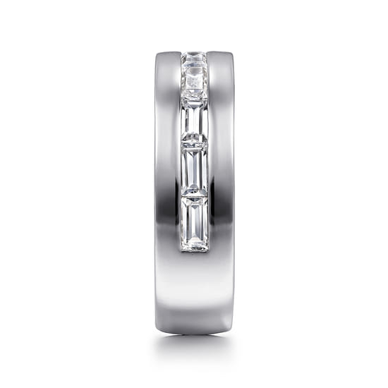 14K White Gold Matching Wedding Band angle 5