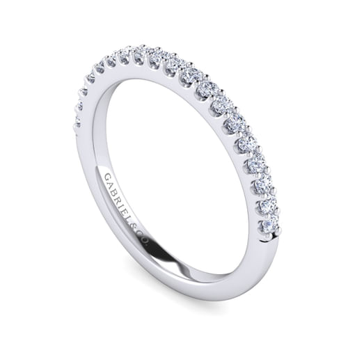 14K White Gold Matching Wedding Band