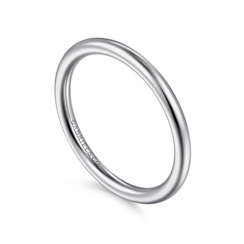 14K White Gold Matching Wedding Band