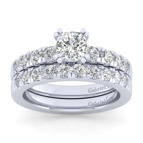 14K White Gold Matching Wedding Band