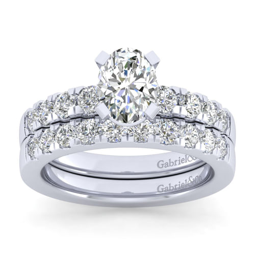 14K White Gold Matching Wedding Band