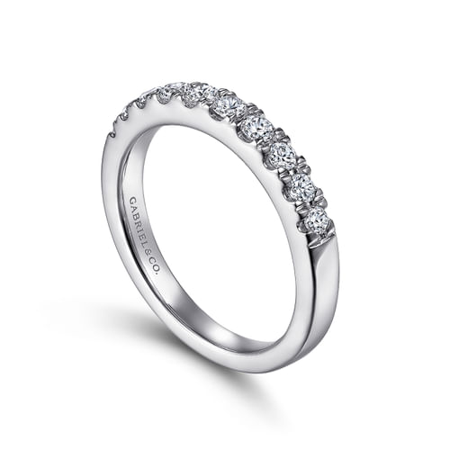 14K White Gold Matching Wedding Band