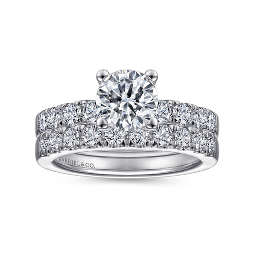 14K White Gold Matching Wedding Band