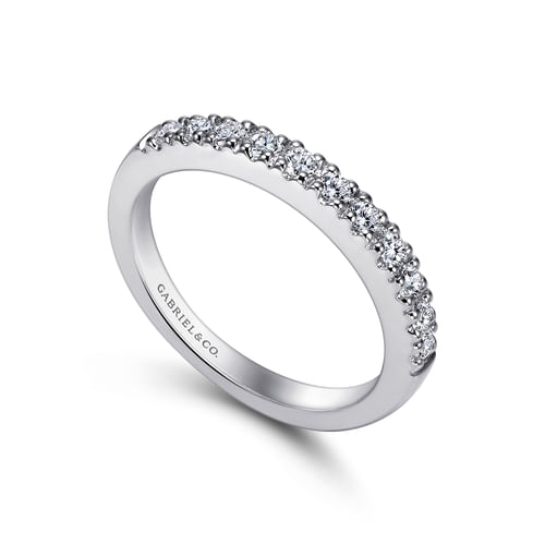 14K White Gold Matching Wedding Band