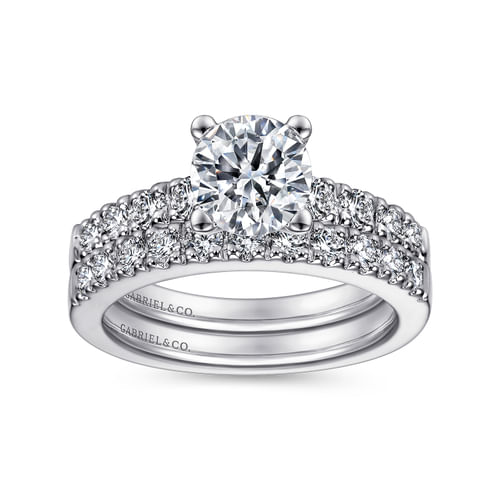14K White Gold Matching Wedding Band
