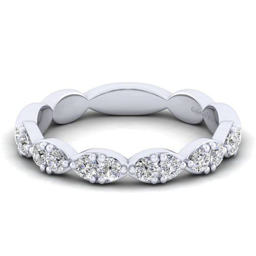 14K White Gold Matching Wedding Band