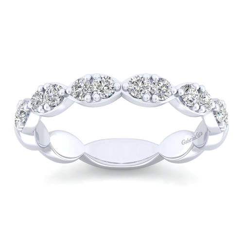 14K White Gold Matching Wedding Band