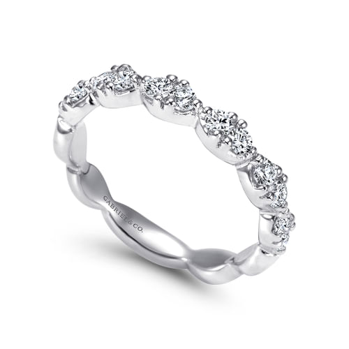 14K White Gold Matching Wedding Band