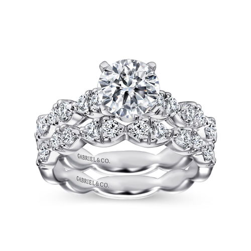 14K White Gold Matching Wedding Band